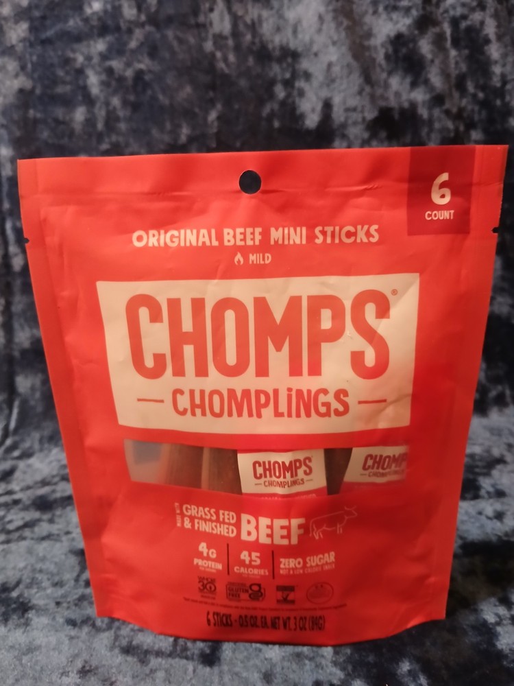 Chomps: Chomplings - Original Beef Mini Sticks - Mild - 6 Count/3 oz.
