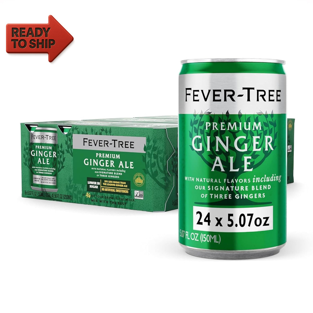 Fever Tree Ginger Ale - Premium Quality Mixer - Refreshing Beverage for Cocktai