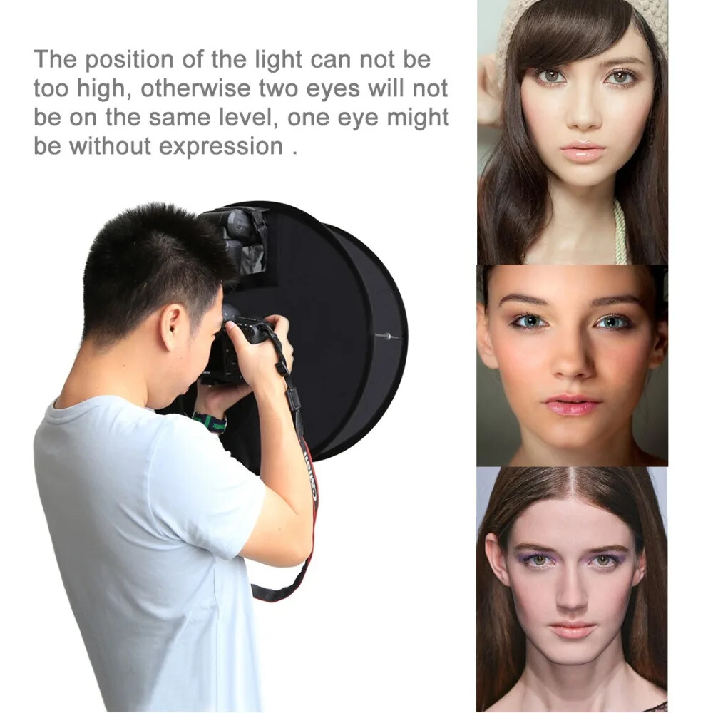 Flash Light Foldable Speedlight 45cm Ring Softbox Round Style Soft box PULUZ