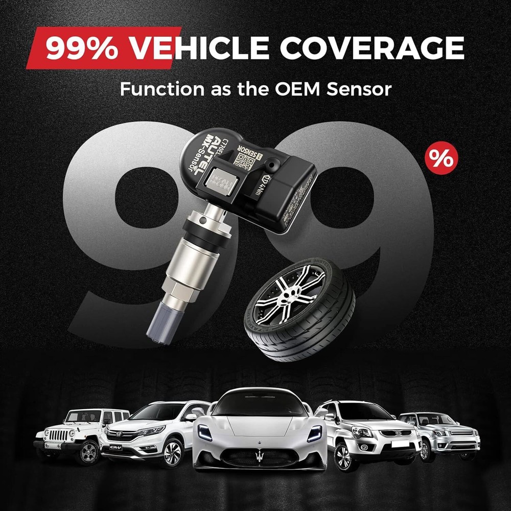 Autel MX-Sensor 315MHz & 433MHz Programmable TPMS Universal Tire Pressure Sensor