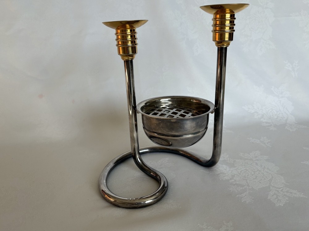 French Mid Century Modern Candleholder - Signed