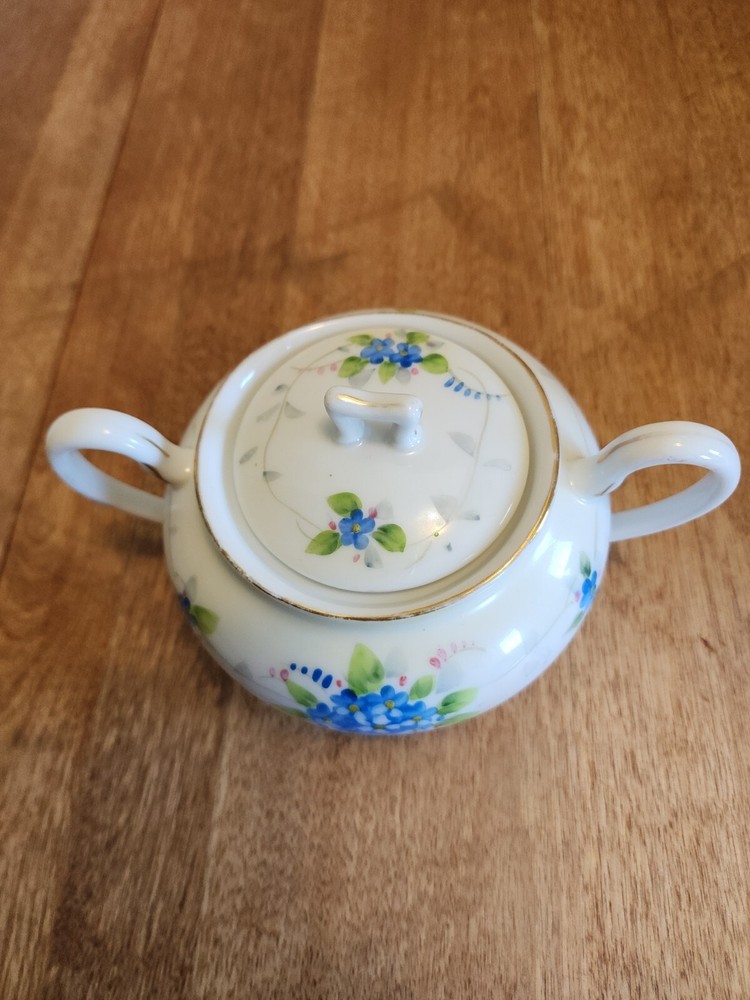 Hand Painted Nippon Covered Sugar Bowl