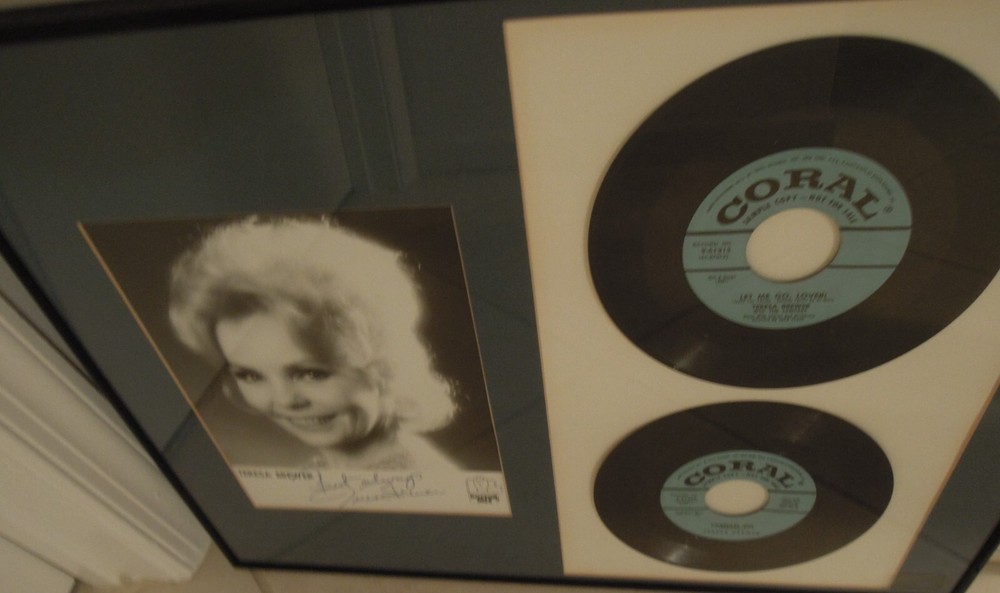 Teresa Brewer Record Photo Signed Framed