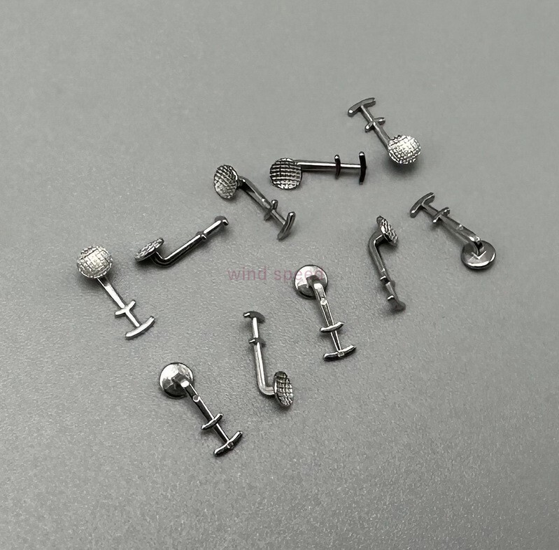 10pcs Dental Ortho Bondable Lingual Button Multi-hook Arms Braces Crimpable Hook