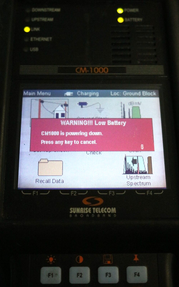 Sunrise Telecom CM-1000 Cable Modem Meter CM1000 , PRE-OWNED !
