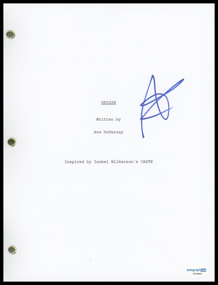 Aunjanue Ellis "Origin" AUTOGRAPH Signed Full Complete Script Screenplay ACOA
