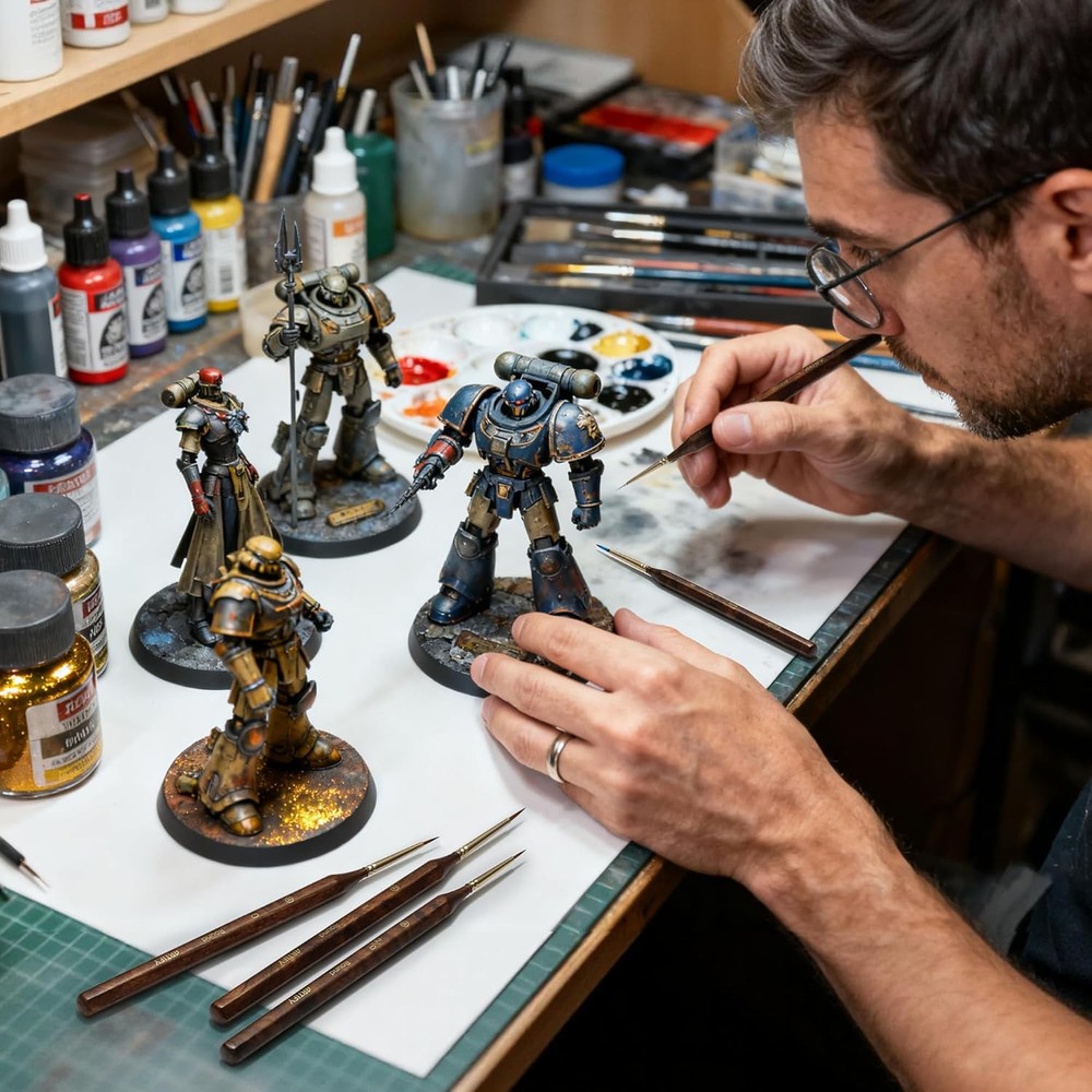 Artify 12/10Pcs Fine Detail Brushes with Multiple Same Sizes