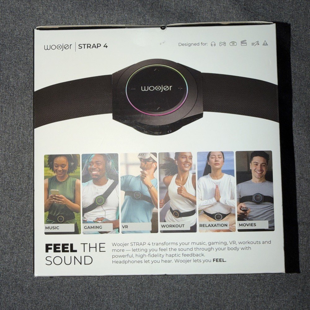Woojer Body Strap 4 Haptic Wearable – Osci HD Haptics, Audio-Haptic Games Sync