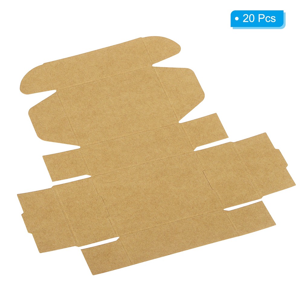 20 Pack 3.3x2.4x1.2" Paper Soap Box Soap Boxes Rectangle Brown