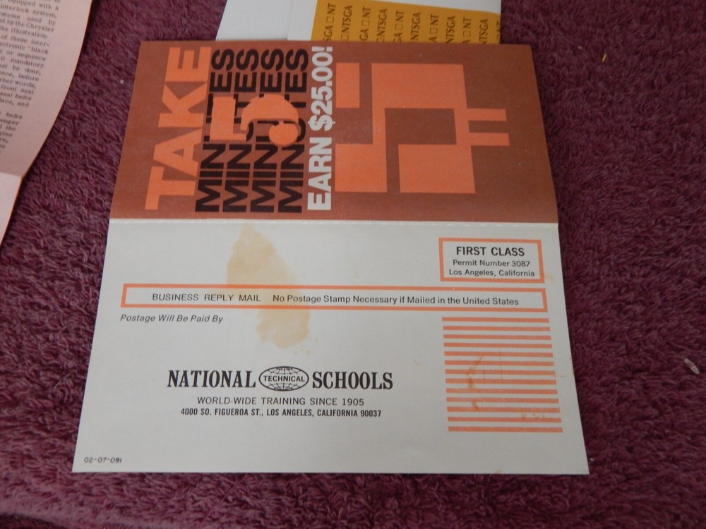 Vintage National Technical Schools Graduate Association Application Packet