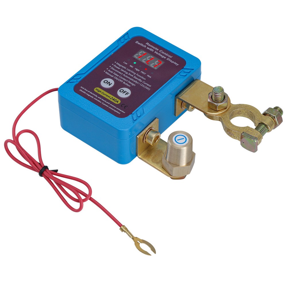 Remote Battery Disconnect Switch 12V 240A Upgrade Smart Voltage Kill Switch