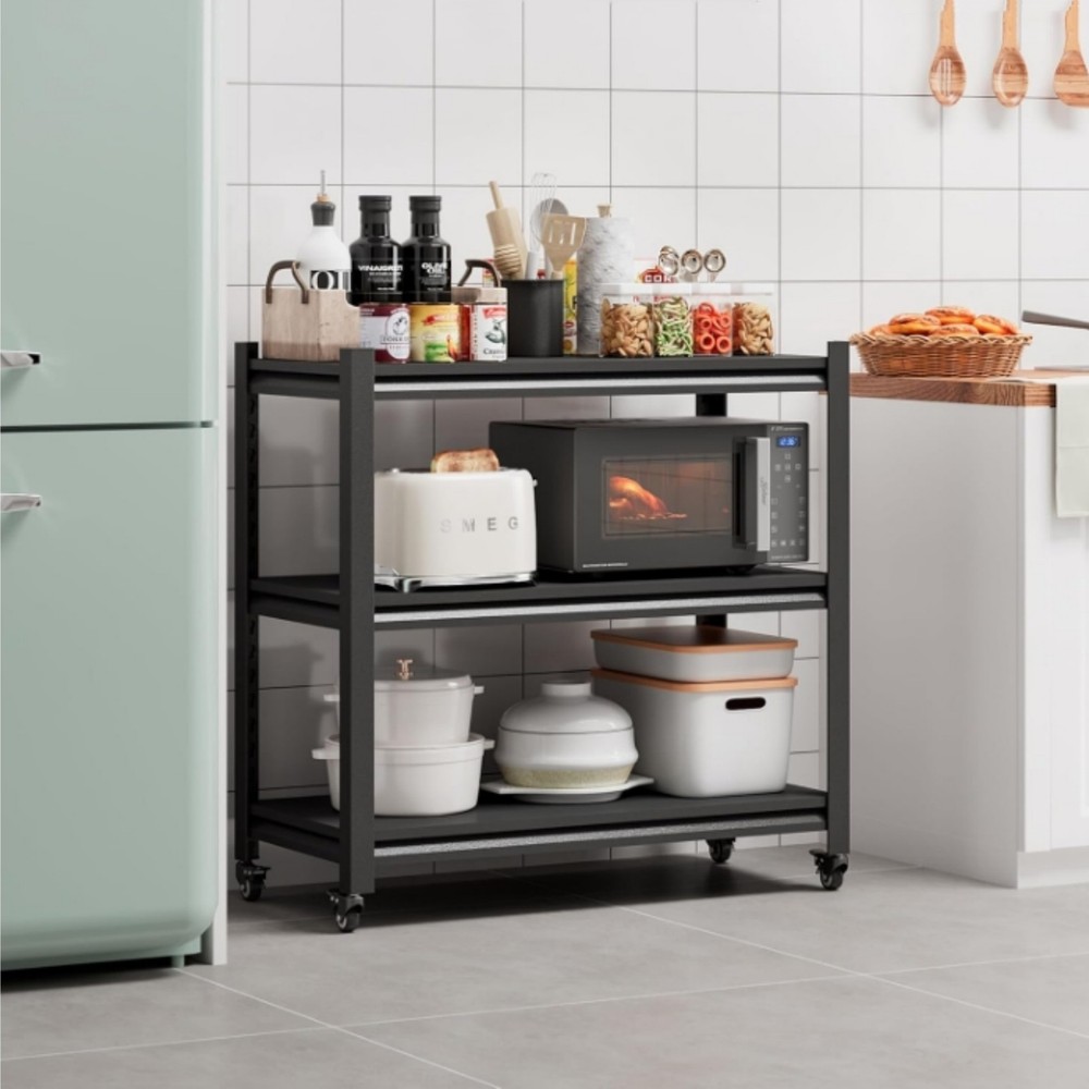 Metal Garage/Warehouse Storage Rack Unit Rolling Shelving Tool Storage Organizer