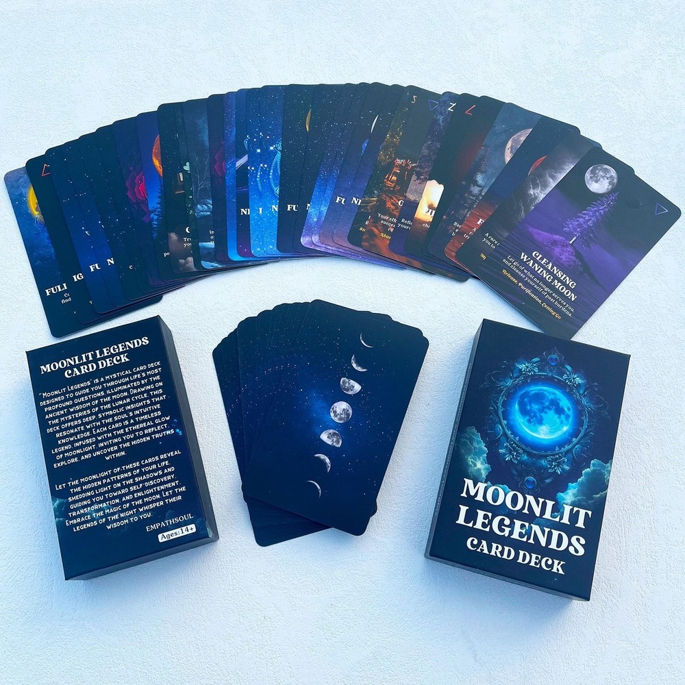 Moon Phases Oracle Cards, Celestial Oracle Deck, Astrology Oracle Deck, Oracl...