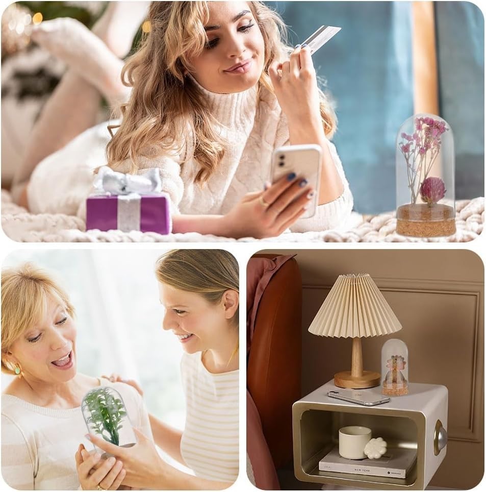 Multi-Purpose Decorative Glass Jars with Cork Base - Perfect for DIY Projects