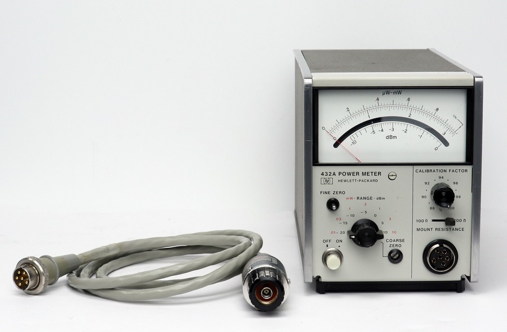 HP / Keysight 432A Power Meter with 478A Thermistor Mount & Cable