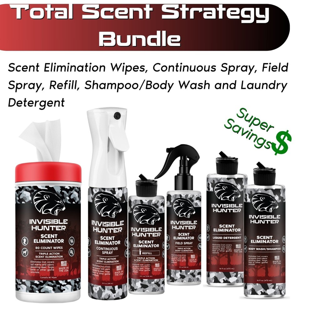 Invisible Hunter Total Scent Strategy Bundle; Triple Action Scent Control & More