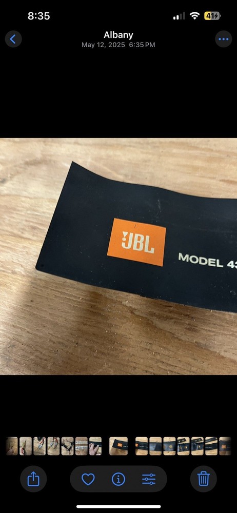 jBL 4311B Front Speaker Baffle Panel Badges Aluminum PAIR Replacements Used