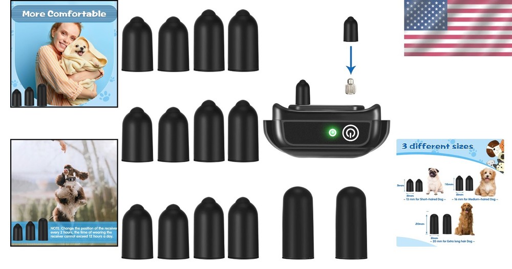 Essential 24 Piece Dog Collar Tip Replacement Set - Soft Silicone, Easy Install
