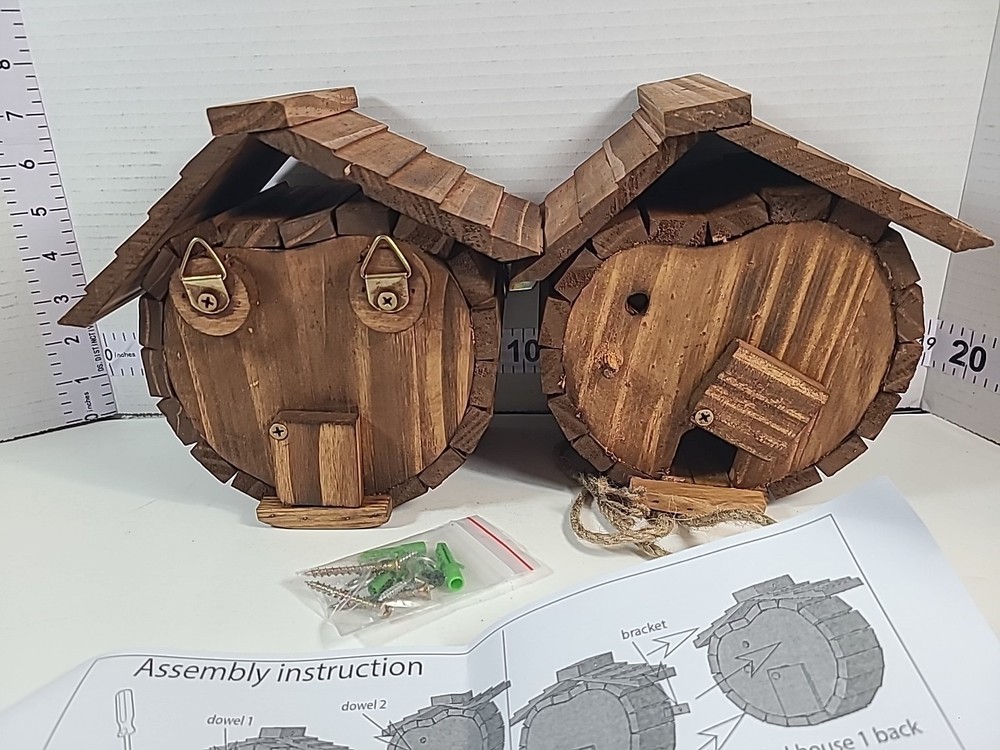 MIXUMON Hanging Double Bird House