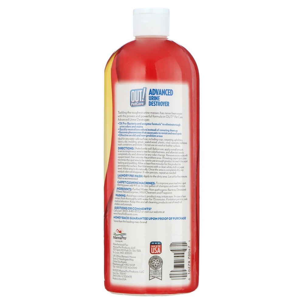 Multi-Surface Pet Urine Carpet Stain and Odor Remover 32oz Cleaner Solution