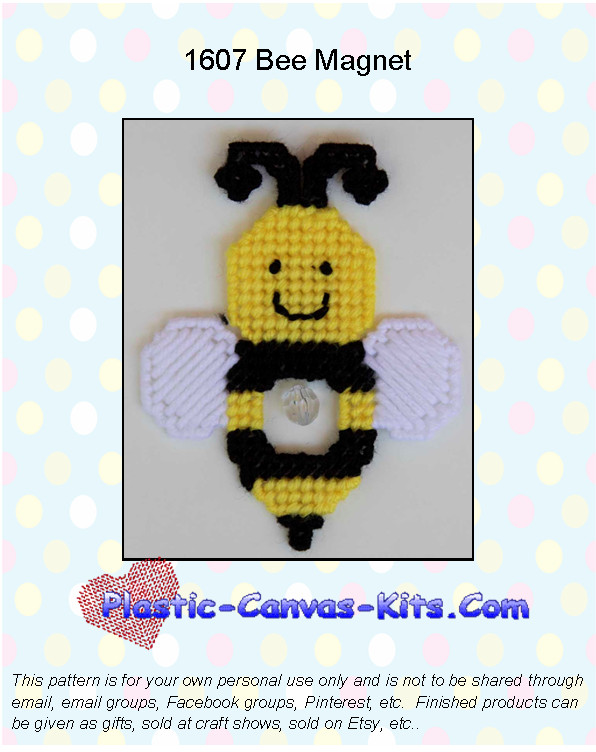 Bee Suncatcher-Plastic Canvas Pattern or Kit