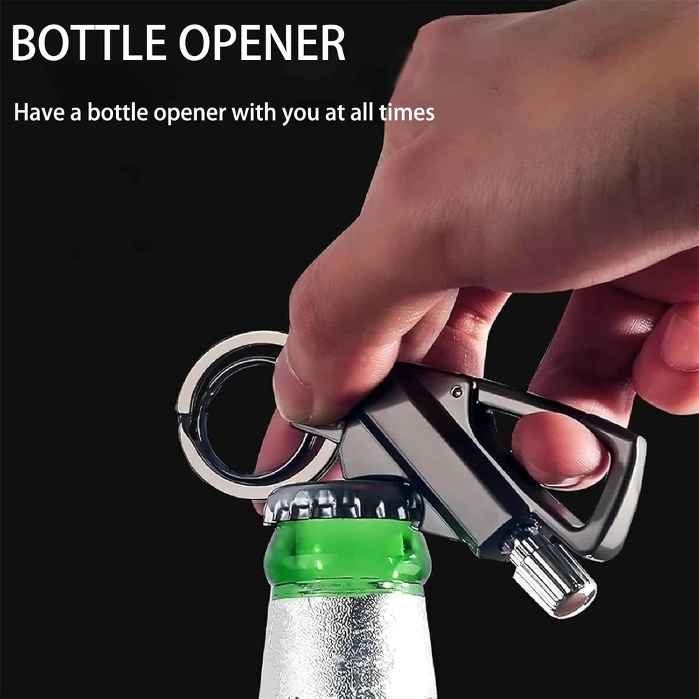 Permanent Match Infinity Lighter, Keychain Lighter with Multitool Black*2