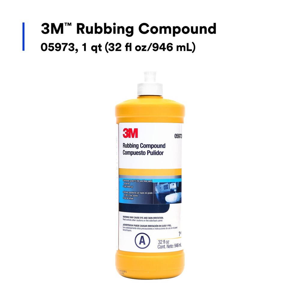 3M Rubbing Compound, 05973, Liquid Formula,1 qt 32 fl oz/946 mL