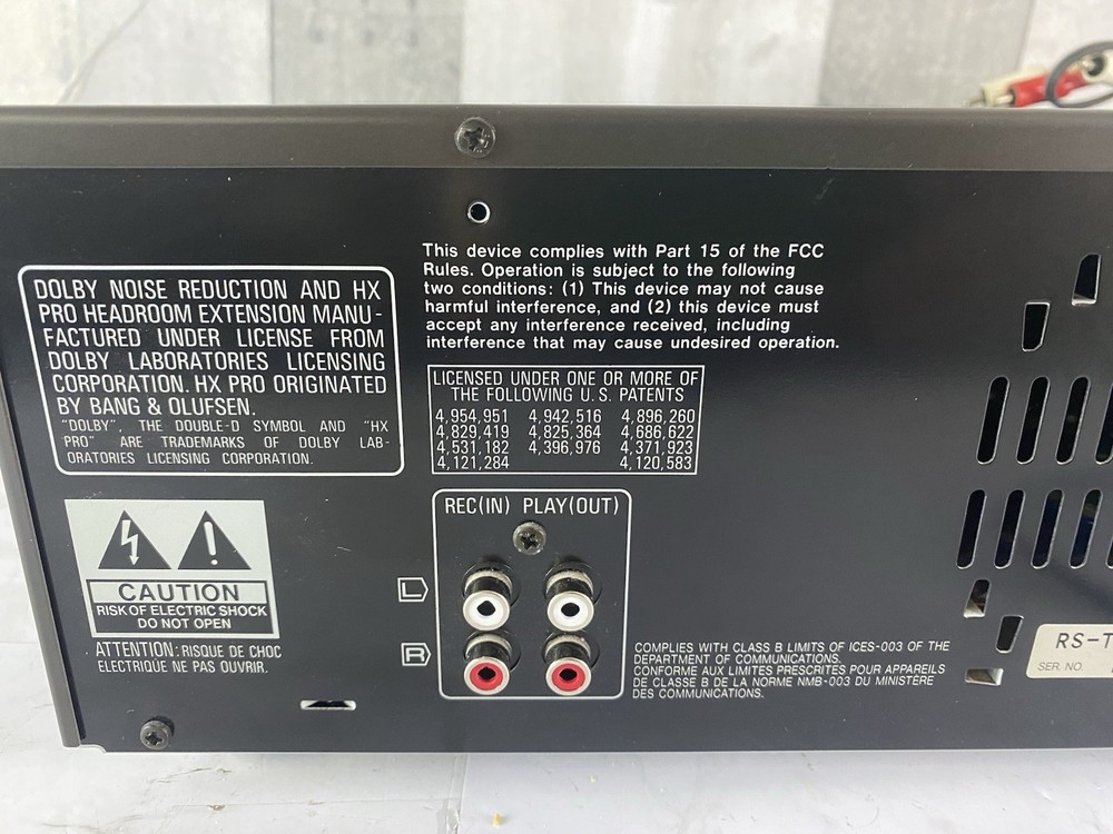 Technics RS-TR373 Dual Cassette Player/ Recorder - Read