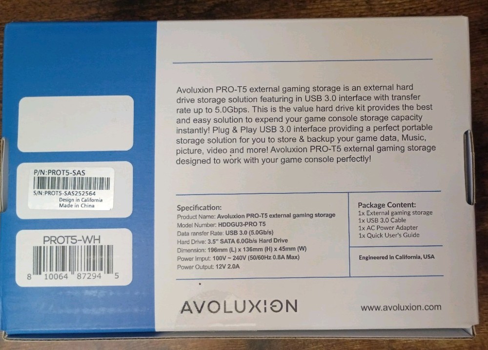 Avoluxion Pro T5 2TB External Hard Drive