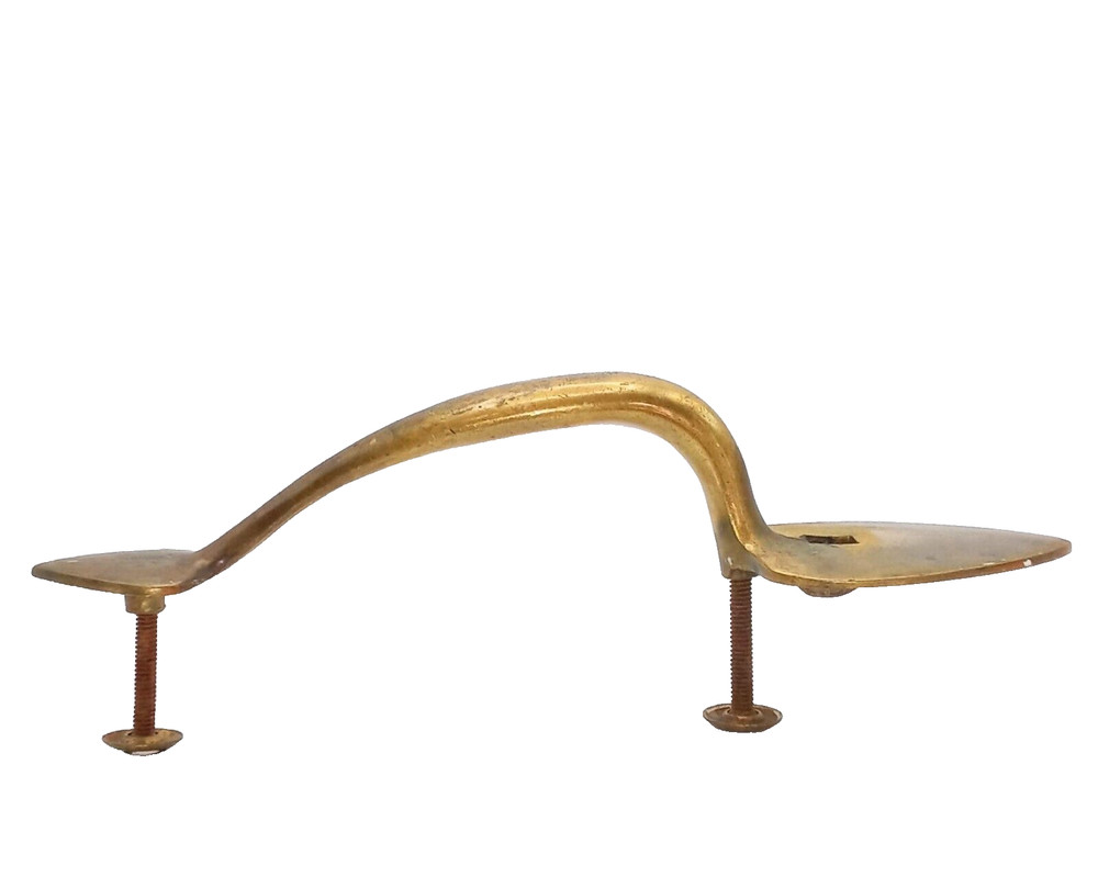 Vintage Brass Cabinet Hardware Pull Handle As-Is