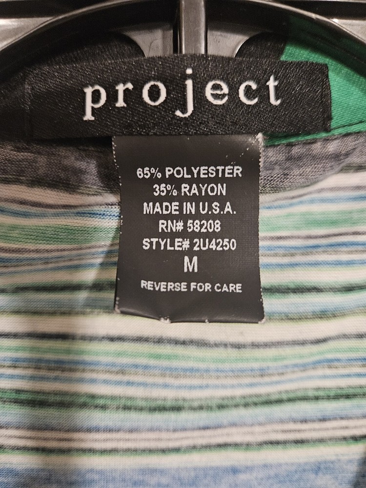 Project Blue Green Black Cardigan Pullover Tank Combo Medium Pieces Are Attached