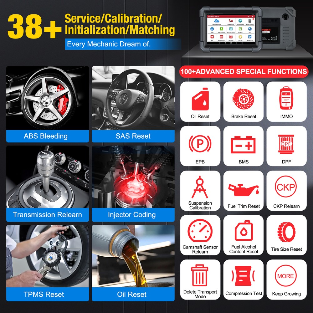 2024 LAUNCH X431 PRO TT Bidirectional Key Coding OBD Scanner Car Diagnostic Tool