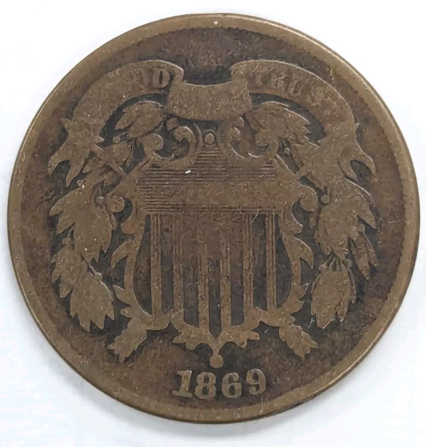1869 P-Two Cent Piece 2¢ Nice TYPE COIN! #650