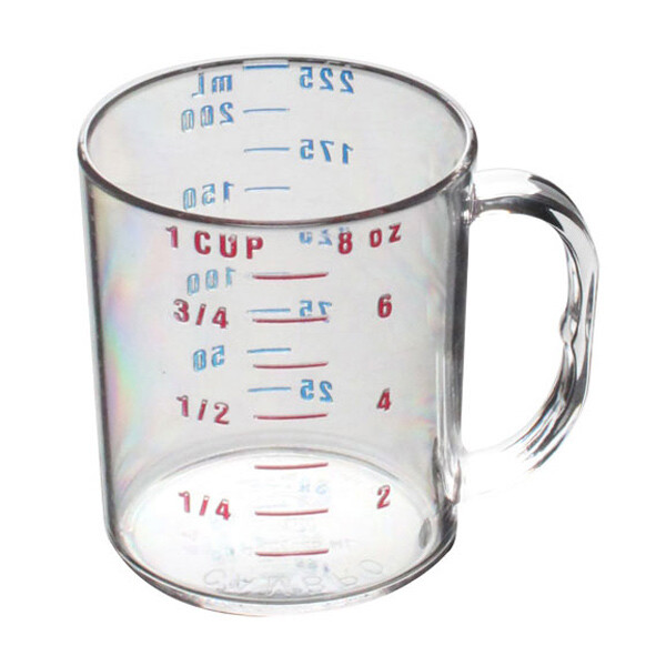 Thunder Group PLMC008CL 1 Cup Dishwasher Safe Polycarbonate Measuring Cup