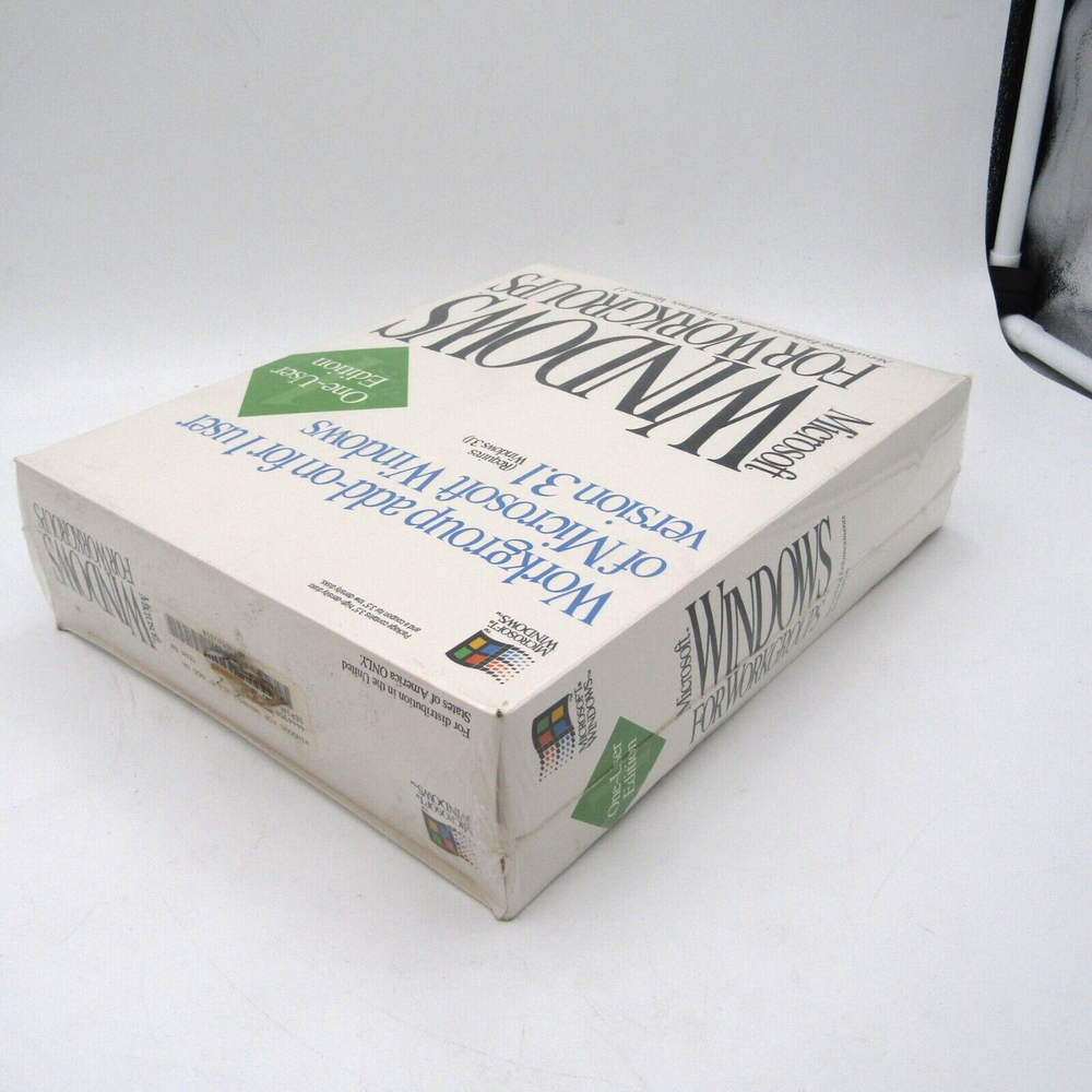 Microsoft Windows For Workgroups Enhancements For Windows 3.1 One User Sealed