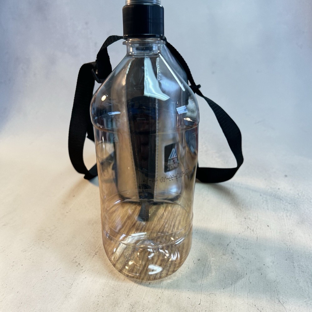 Arctic Zone 32oz Insulated Bottle Sleeve Set Silver Black Handle Reusable