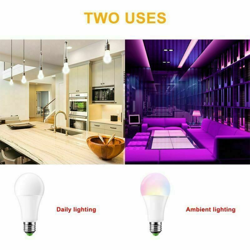 E26/E27RGBW LED Light Bulb Color Changing Dimmable Lamp With Remote Control Lot