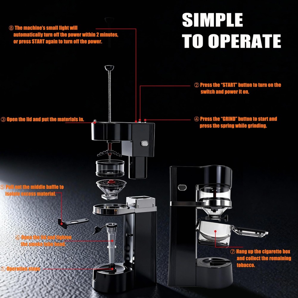 Electric Cigarette Rolling Machine, Automatic Botanical Rolling Device, a Por...