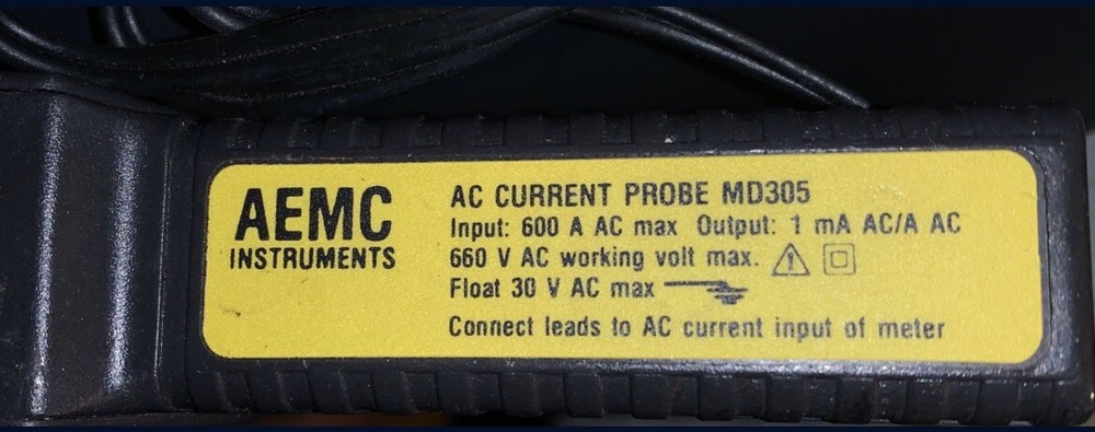 AEMC Model MD305 AC Current Probe 100 AMP