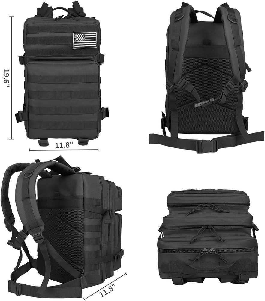 Army Tactical Backpack 45L Large Assault Pack 3 Day Bug Out Bag Molle Daypack US