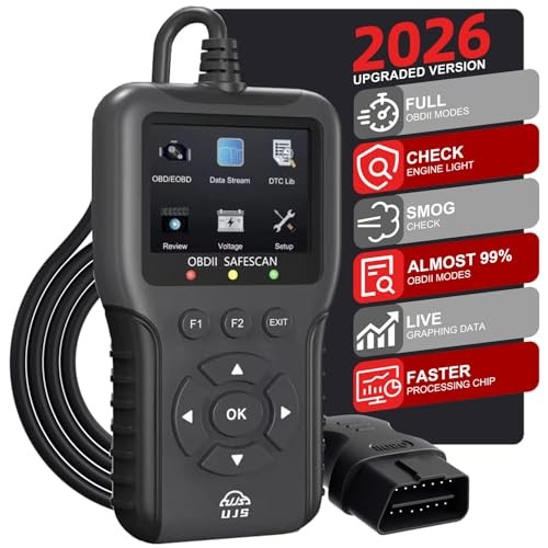 2026 Universal OBD2 Scanner - Check Engine Code Reader - 45000+ Black