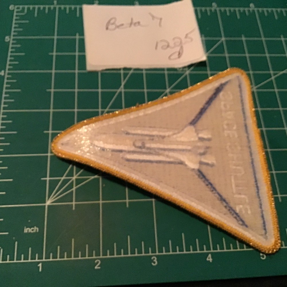 NASA Space Shuttle Triangle Souvenir 4.25” Tall Embroidered Patch Badge