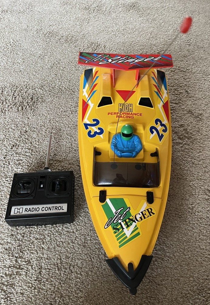 Vintage Jet Stinger Radio Control Boat & Controller Tested