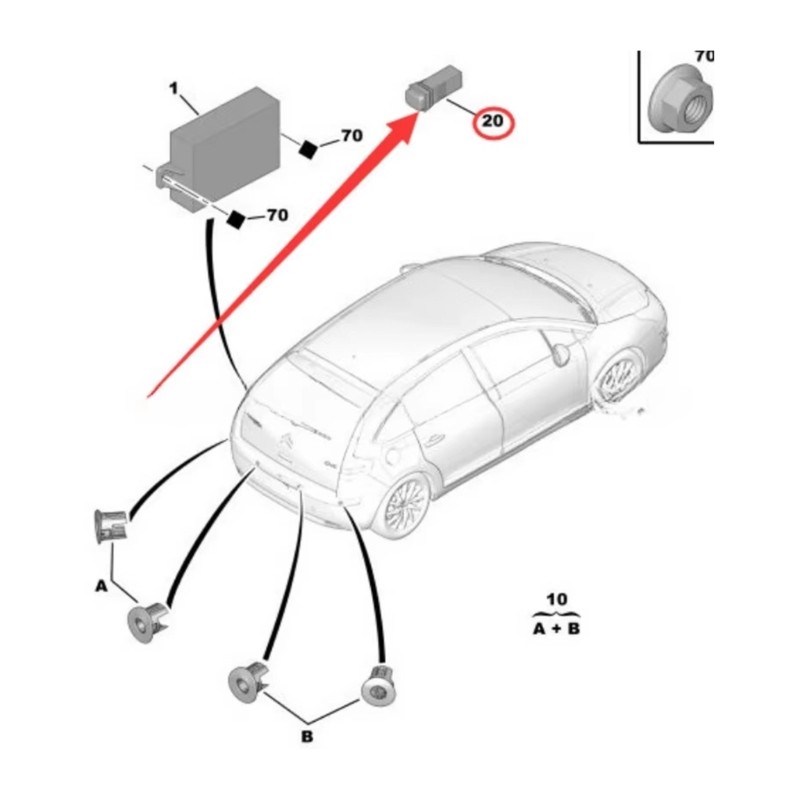 Parking Sensor Switch 96476639XT Easy Installation Replacement Reverse Switch
