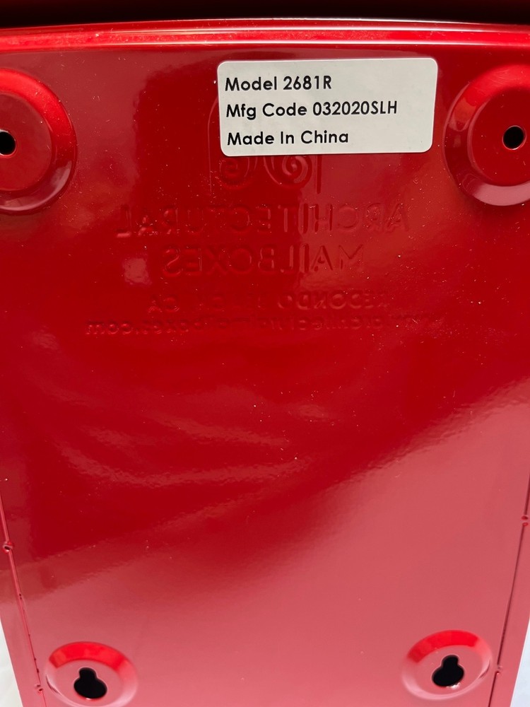 Architectural Mailboxes 2681R Marina Wall Mount Mailbox, Small, Red
