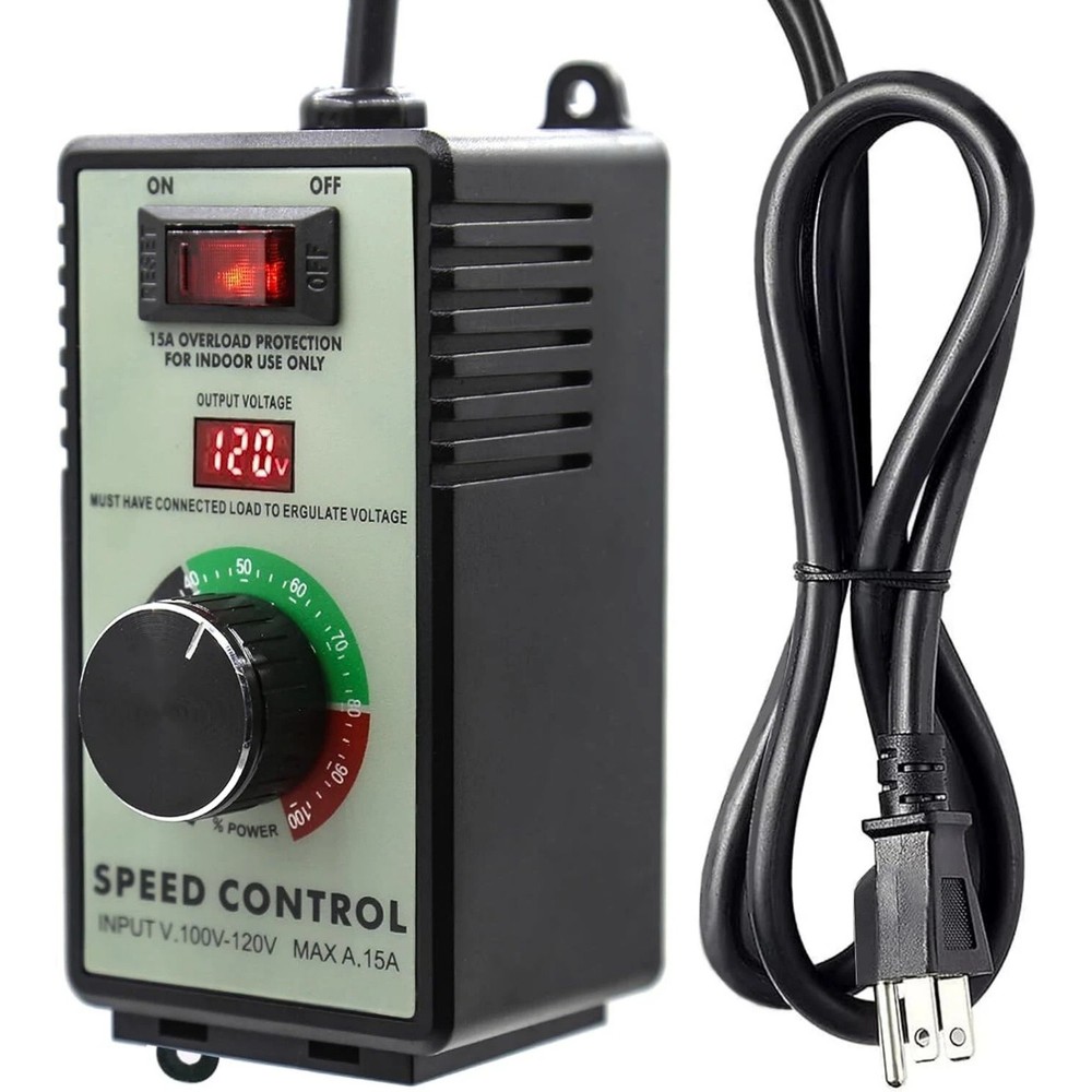 Professional 120V AC Motor Speed Controller with LED Display for Power Tools Use