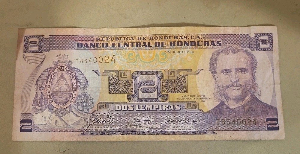 2006 Honduras 2 Lempira Note