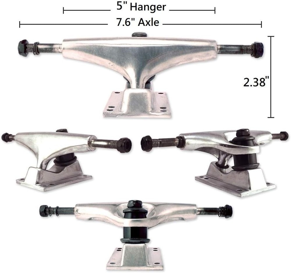 High-Performance Skateboard Set: 5.0 Trucks, 99A Wheels & Precision Bearings
