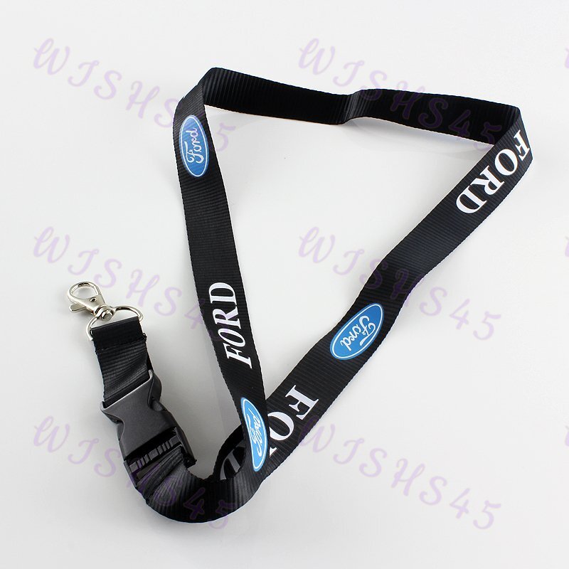 Quick Release Keychain Neck Strap Black NEW For Ford Lanyard Neck Strap