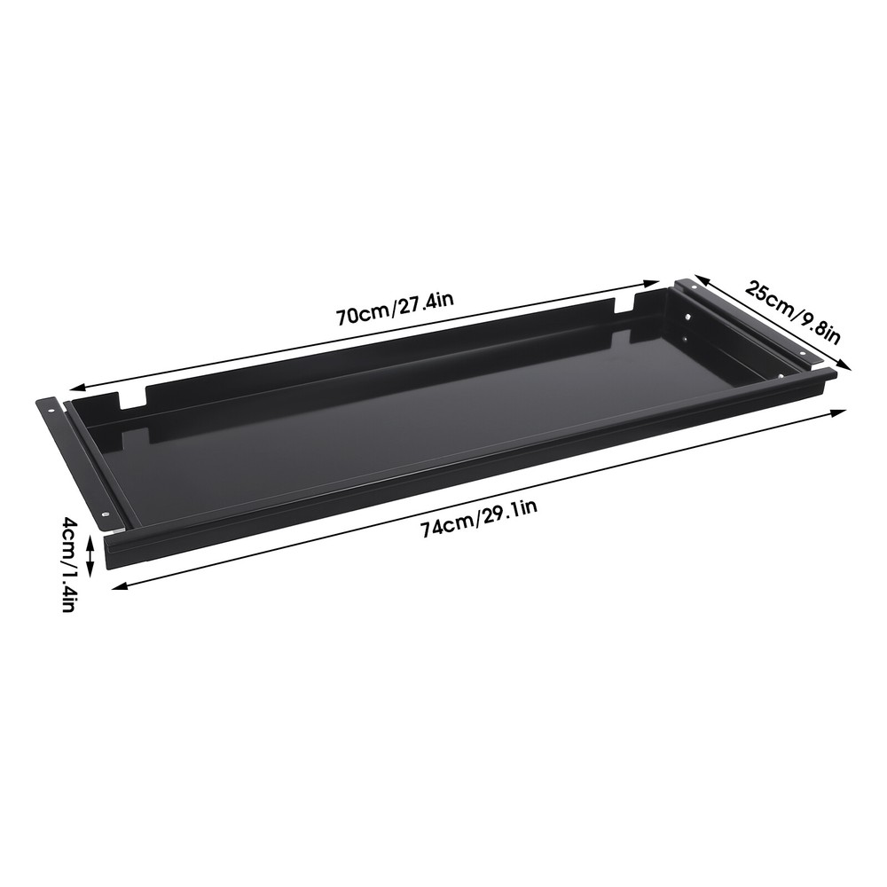 Sliding Pull-Out Under Desk Drawer – Space-Saving Keyboard Organizer